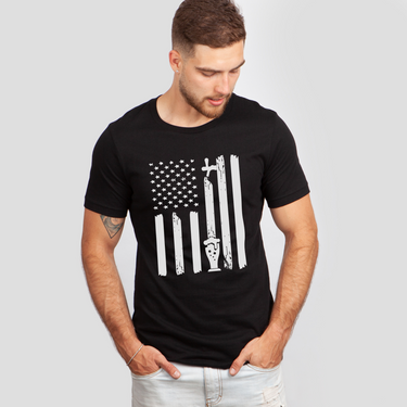 american flag beer black shirt